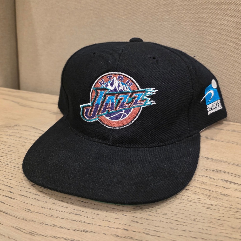 Vintage Sports Specialties Utah Jazz NBA Snapback Hat Black Wool Blend Cap